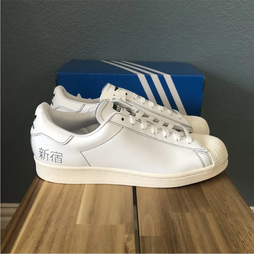 New Adidas Superstar Pure Sneakers Men’s Shoes Size 10 Japanese Characters
